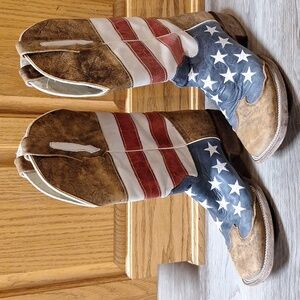 J.B. DILLON American flag cowboy boots